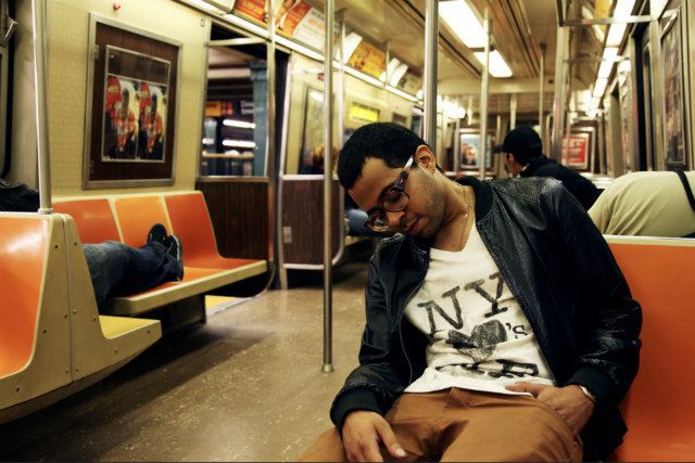 Sleeping subway passengers make tempting targets for pickpockets.
